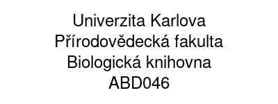 Univerzita Karlova - Přírodovědecká fakulta - Biologická knihovna