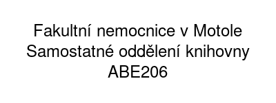 Fakultní nemocnice v Motole - Samostatné oddělení knihovny